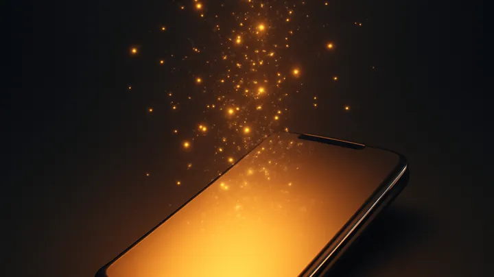 ZBZ BAT COM - Modern phone with glowing screen ZBZ BAT COM Modern phone with glowing screen